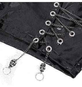 Short Sexy 'Gosvintha' en Simili Cuir Noir