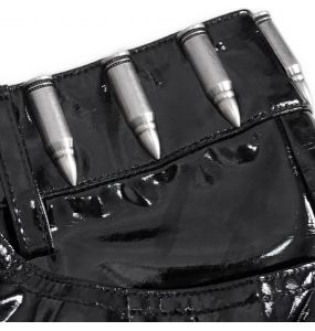 Black Faux Leather 'Gosvintha' Sexy Shorts