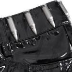 Black Faux Leather 'Gosvintha' Sexy Shorts