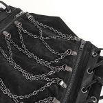 Longue Jupe Fendue 'Midnight Bloom' Noire