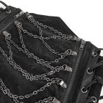 Longue Jupe Fendue 'Midnight Bloom' Noire