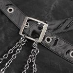 Longue Jupe Fendue 'Midnight Bloom' Noire