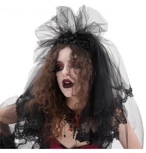 Voile et Couronne Skull 'Glamour' Noirs