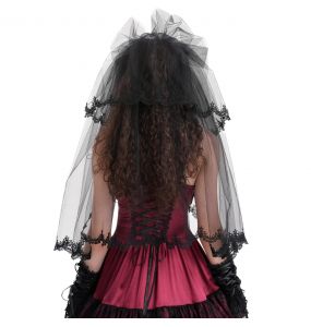 Voile et Couronne Skull 'Glamour' Noirs