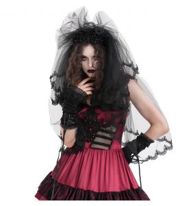 Voile et Couronne Skull 'Glamour' Noirs