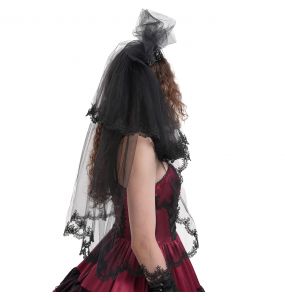 Voile et Couronne Skull 'Glamour' Noirs