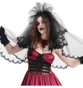 Voile et Couronne Skull 'Glamour' Noirs