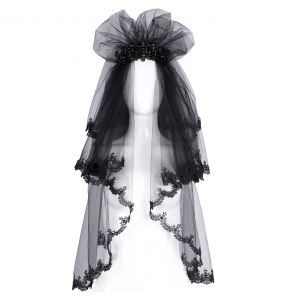 Voile et Couronne Skull 'Glamour' Noirs