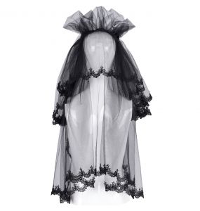 Voile et Couronne Skull 'Glamour' Noirs
