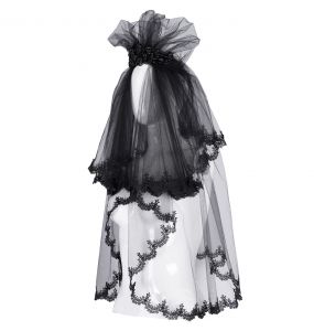 Voile et Couronne Skull 'Glamour' Noirs