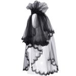 Voile et Couronne Skull 'Glamour' Noirs