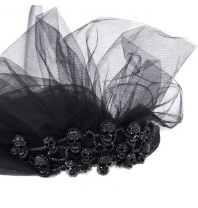 Voile et Couronne Skull 'Glamour' Noirs