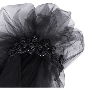 Voile et Couronne Skull 'Glamour' Noirs