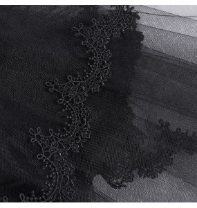 Voile et Couronne Skull 'Glamour' Noirs