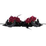 Bandeau 'Horns and Roses' Noir et Rouge
