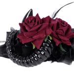 Bandeau 'Horns and Roses' Noir et Rouge