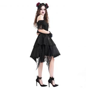 Bandeau 'Horns and Roses' Noir et Rouge