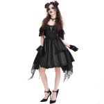 Bandeau 'Horns and Roses' Noir et Rouge