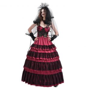 Longue Robe 'Darkness Meet Glamour' Rouge