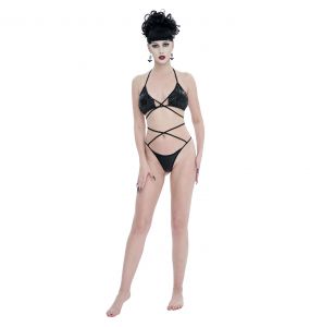 Black 'Pentagram' Sexy Bikini