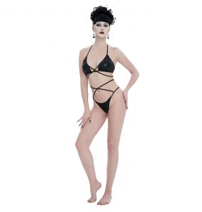 Black 'Pentagram' Sexy Bikini
