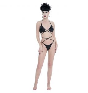 Black 'Pentagram' Sexy Bikini