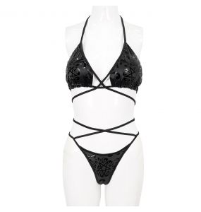 Bikini Sexy 'Pentagramme' Noir