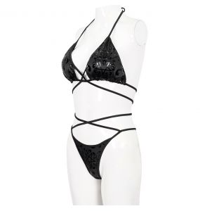 Black 'Pentagram' Sexy Bikini