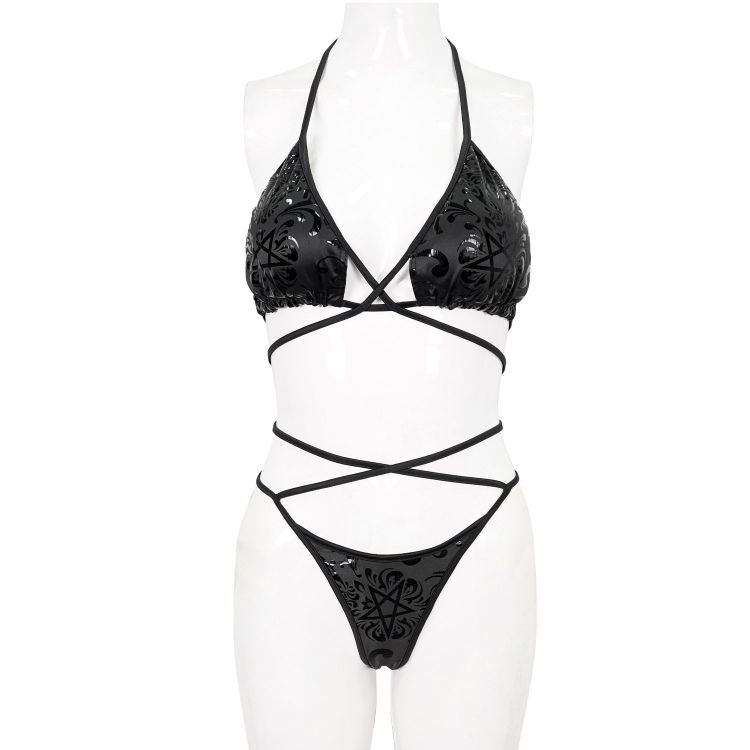 Black 'Pentagram' Sexy Bikini