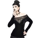 Black 'Gauterit' Long Sleeves Top