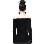 Black 'Gauterit' Long Sleeves Top