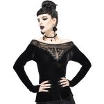 Black 'Gauterit' Long Sleeves Top