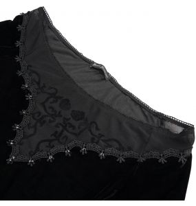 Black 'Gauterit' Long Sleeves Top