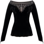 Black 'Gauterit' Long Sleeves Top