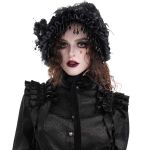 Demi-Chapeau Gothic Lolita 'Laura' Noir