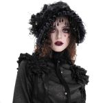 Demi-Chapeau Gothic Lolita 'Laura' Noir