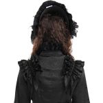 Demi-Chapeau Gothic Lolita 'Laura' Noir
