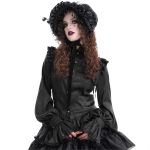 Demi-Chapeau Gothic Lolita 'Laura' Noir