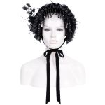 Demi-Chapeau Gothic Lolita 'Laura' Noir