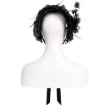 Demi-Chapeau Gothic Lolita 'Laura' Noir