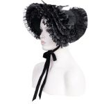 Demi-Chapeau Gothic Lolita 'Laura' Noir