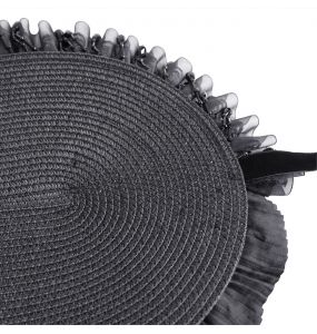 Demi-Chapeau Gothic Lolita 'Laura' Noir