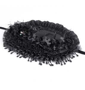 Demi-Chapeau Gothic Lolita 'Laura' Noir
