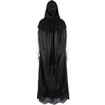 Longue Cape à Capuche 'Darkness' en Dentelle Noire