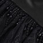 Longue Cape à Capuche 'Darkness' en Dentelle Noire