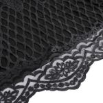 Longue Cape à Capuche 'Darkness' en Dentelle Noire