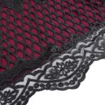 Longue Cape à Capuche 'Glamour' en Dentelle Bordeaux