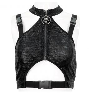Crop Top Sans Manches 'Arika' Noir