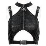 Crop Top Sans Manches 'Arika' Noir