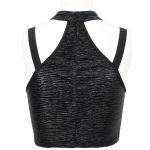 Crop Top Sans Manches 'Arika' Noir